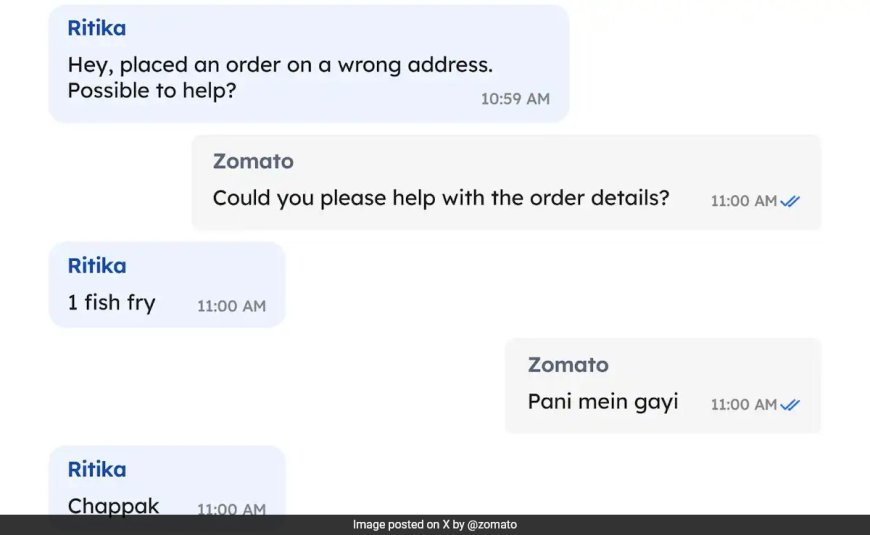 Customer Orders 1 Fish Fry, Zomato's Hilarious Reply Is Winning The Internet